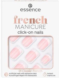 Essence - Kunstnagels - Nº 01 Classic French - Zelfklevend - Herbruikbaar - 12 Stuks
