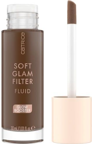 Catrice Soft Glam Filter Fluid, Basis, Nr. 098, Braun, pflegend, natürlich, glänzend, strahlend, vegan, ölfrei, ohne Parfüm, ohne Alkohol, 1er Pack (30ml)