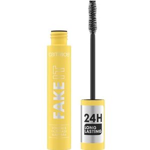 Catrice FAKE IT Volume & False Lash Mascara, nr. 010, zwart, zwaaigevend, valse wimper-effect, veganistisch, zonder microplastic deeltjes, nanodeeltjes, zonder parfum, per stuk verpakt (11 ml)