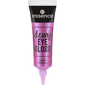 Essence dewy Eye Gloss Liquid Shadow, oogschaduw, nr. 02, rood, zachttekenend, stralend fris, veganistisch, nanodeeltjes, vrij van parfum, olievrij, per stuk verpakt (8 ml)