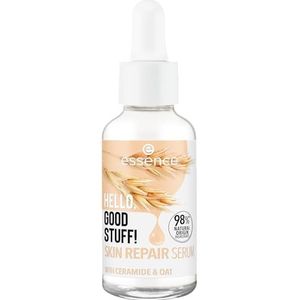 Essence HELLO, GOOD STUFF! Skin Repair Serum, gezichtsserum, wit, verzorgend, reparerend, doorschijnend, veganistisch, olievrij, zonder parabenen, zonder microplasticdeeltjes, per stuk verpakt (30ml)