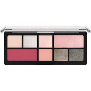 Catrice The Soft Peony Oogschaduwpalet, oogschaduw, roze, 8 roze tinten, sterk gepigmenteerd, glinsterend, kleurintensief, glinsterend, veganistisch, zonder microplasticdeeltjes, zonder parfum