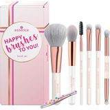 Essence - Make-up Kwasten Set - Kleurcorrectie en Contouren - Poederkwast, Highlighter, Oogschaduwkwasten, Spoolie, Pincet