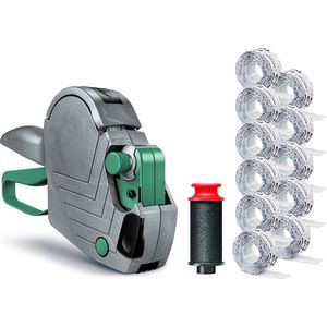 Meto Basic S Starter Kit incl. 11.000 etiketten – prijs, datum, MHD (1 regel, 8-cijferig voor 22 x 12 mm etiketten, direct klaar voor gebruik), handmarkering + 11 labelrollen