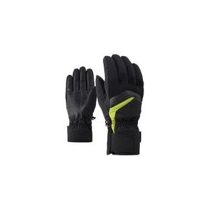 Ziener Heren Gabino skihandschoenen/wintersport | warm, ademend, zwart (black/lime green), 11