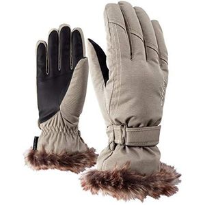 Ziener Dames KIM lady glove skihandschoenen/wintersport | warm, ademend, beige (coco melange), 6,5