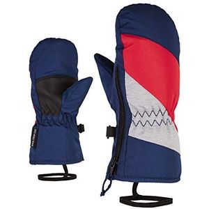 Ziener Lesporti Skihandschoenen voor kinderen, uniseks, Kerstmis, rood feest, 98 cm