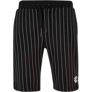 ROCAWEAR - Broek - Zwart/Wit - Korte Broeken - Regular Fit - Gestreept