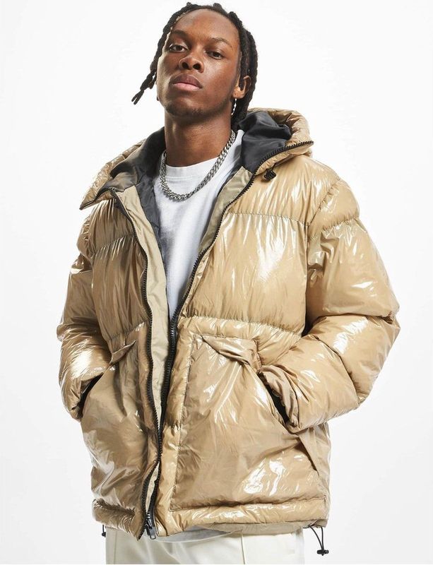 DEF - Shiny Pufferjacket - Beige - 100% Polyester