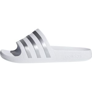 adidas Adilette Aqua K, Unisex Kid's Sneaker, Ftwr Wit/Zilver Met./Ftwr Wit, 11.5k UK (30 EU), Ftwr Wit Zilver Met Ftwr Wit