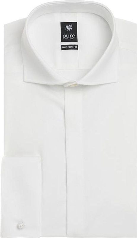 Pure Gala - Shirt - Crème - Lange Mouw - 100% Katoen - Cutaway Kraag