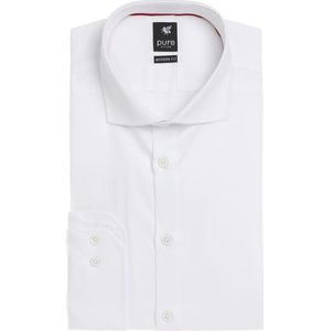 Pure Modern Fit Overhemd wit, Effen