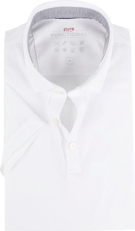 Pure - Functional Polo Shirt - Wit - Korte Mouw