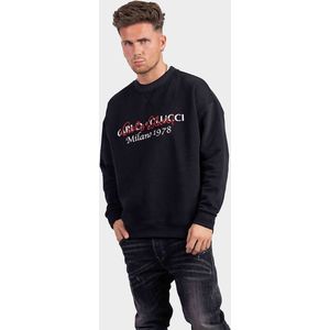 Carlo Colucci, Heren, Sweatshirts & Hoodies, Zwart, Maat: L