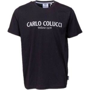Carlo Colucci Shirt 'Di Comun'  zwart / wit