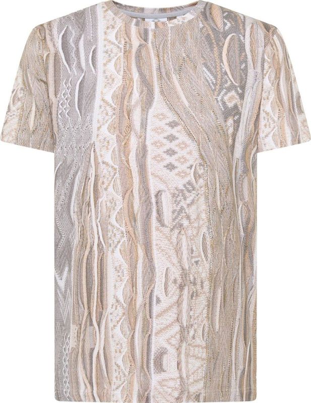 Carlo Colucci Heren T-Shirt Bruin 3 591