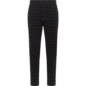 Broek - Di Stefano - Katoen - Zwart - Logoprint - Regular