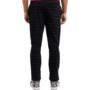 Broek - Di Stefano - Katoen - Zwart - Logoprint - Regular