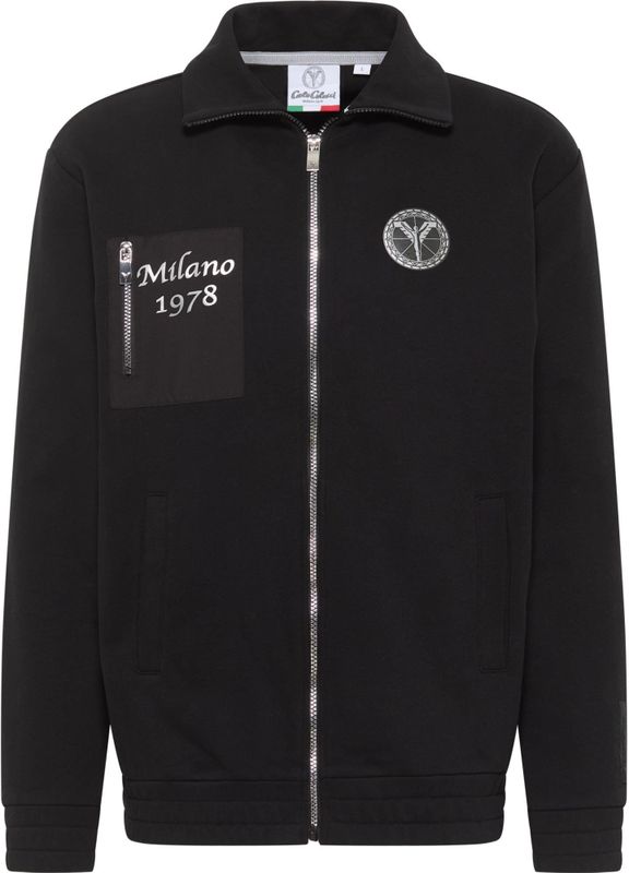 Carlo Colucci - Zip-Through Sweatshirt - Heren - Zwart