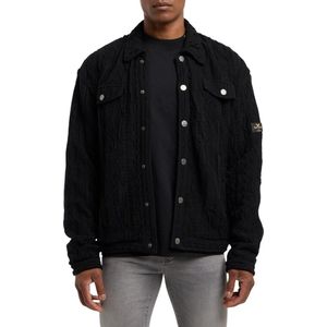 Carlo Colucci - Blouson - Zwart - Gebreid - Gouden All-Over-Print