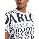 Carlo Colucci Heren T-shirt Wit 4 291