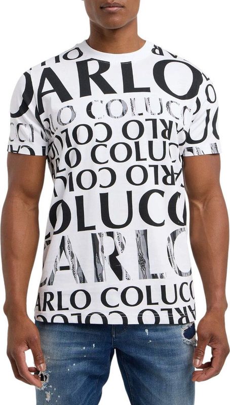 Carlo Colucci Heren T-shirt Wit 4 291