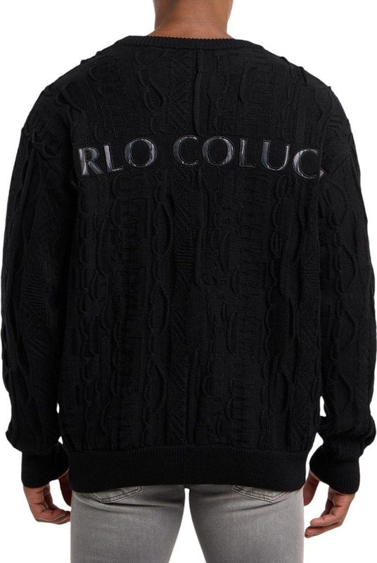 Carlo Colucci - Knit Pullover C10006 - Zwart - Pullover