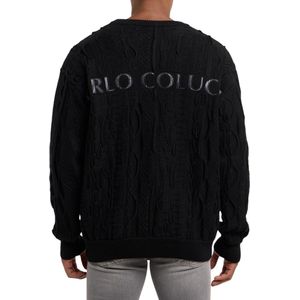 Carlo Colucci - Knit Pullover - Zwart - Gebreid Wol