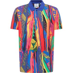 Carlo Colucci - C3742 - Poloshirt - Rood Multicolor - 92% Katoen/8% Elastaan