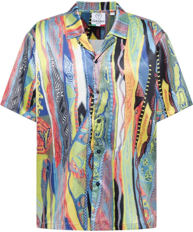Carlo Colucci - Gebreid Overhemd - Veelkleurig - Heren