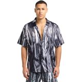 Carlo Colucci - C5081 - Overhemd - Zwart Multicolor - 97% Polyester/3% Elasthan