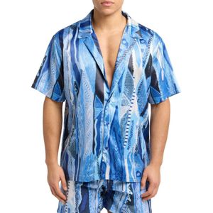 Carlo Colucci, Heren, Overhemden, Blauw, Maat: L