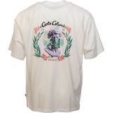 Carlo Colucci - Mediterrane Oversize Backprint T-Shirt - Wit - Heren - 100% Katoen