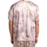 Carlo Colucci - Ornament Gebreid Oversized Shirt - Beige - Heren