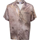 Carlo Colucci - Ornament Gebreid Oversized Shirt - Beige - Heren