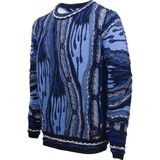 Carlo Colucci - Ernandes - Gebreide Trui - Navy - Hemelsblauw - Wit