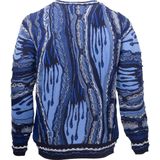 Carlo Colucci - Ernandes - Gebreide Trui - Navy - Hemelsblauw - Wit
