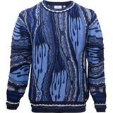 Carlo Colucci - Ernandes - Gebreide Trui - Navy - Hemelsblauw - Wit