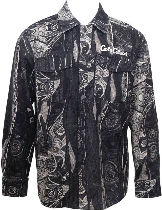 CARLO COLUCCI - Loose Fit Overhemdjack - Katoen - Met Labelstitching