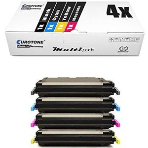 4x Eurotone Remanufactured Toner voor HP Color LaserJet 5500 5550 HDN DN N DTN vervangen C9730A-33A 645A