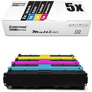 5x Eurotone XXL Remanufactured Toner voor HP Color LaserJet Pro MFP M 277 dw n vervangen CF400X-03X 201X