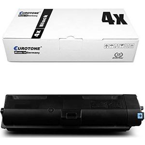 4x Eurotone Toner voor Kyocera ECOSYS P2235dn M2635dn M2635dnw M2135dn M2735dw P2235dw vervangen TK-1150 TK1150 Zwart