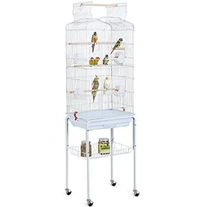 Yaheetech Vogelhuis voor kanarievogels, vogelhuisje, vogelkooi, vogelkooi vogelboer 92 cm hoog