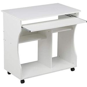 Yaheetech Computerbureau schrijftafel computertafel met 4 legplanken, 80 x 48 x 76 cm, bureautafel pc-tafel