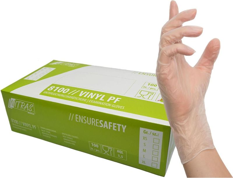 NITRAS® Einmalhandschuhe M transparent