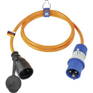 as - Schwabe CEE-adapterkabel Franse standaard 1,5 m - Campingadapter Frankrijk - Verlengtype E - NF-koppeling - CEE-stekker met spanningsweergave 230V, 16A, 3-polig, IP44, 862435