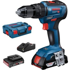 Bosch GSB 18V-55 Professional Accu schroef-klopboormachine - 2.0Ah Li-Ion - Inclusief Lader en 2 Accu's