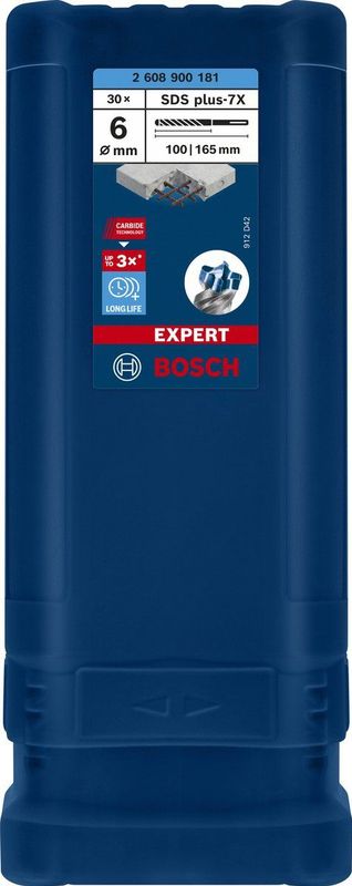 Bosch Expert SDS Plus-7x Steenboor - 6x100x165 Mm - 30 Eenheden