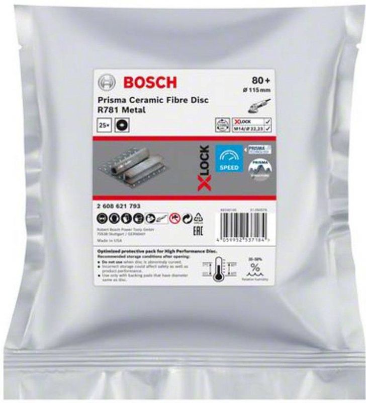 Bosch - Expert R781 X-LOCK - Keramische Prisma-Fiberschijf - 115 mm - K80