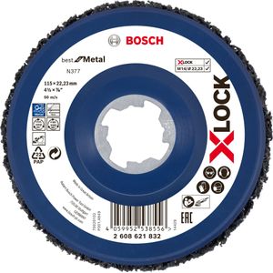 BOSCH X-LOCK Reinigingsschijf N377 Beste voor Metaal, Ø115mm 2608621832